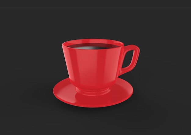 Photo 3d rendering of a coffee cup