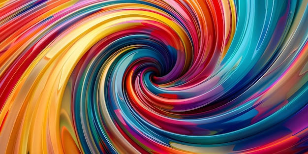 현대 스타일의 다채로운 추상적인 배경의 3D 렌더링 다채로운 액체 흐름 Ai 생성