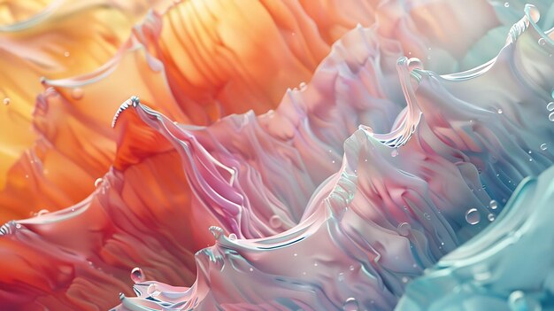 3D rendering of a colorful abstract background with smooth flowing lines and a liquidlike appearance