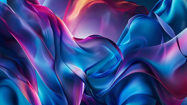 3D rendering of a colorful abstract background with smooth flowing lines