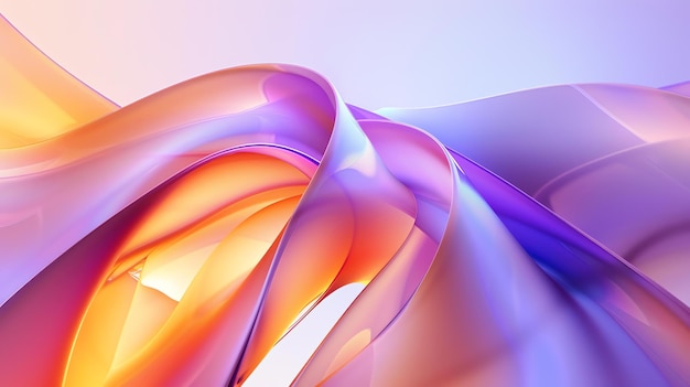 3D rendering of a colorful glassmorphism shape The image has a soft pastel color palette and a smooth fluid design