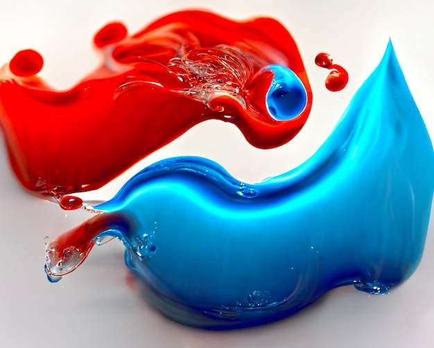 3d rendering of colorful viscous liquid