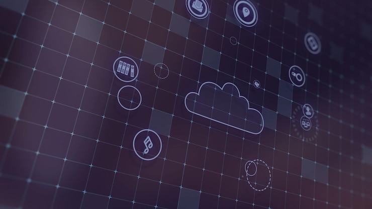 Photo 3d rendering the concept of cloud technologies and server data processing