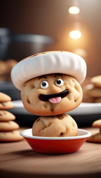 3D Rendering of a Cookies on Miniature World