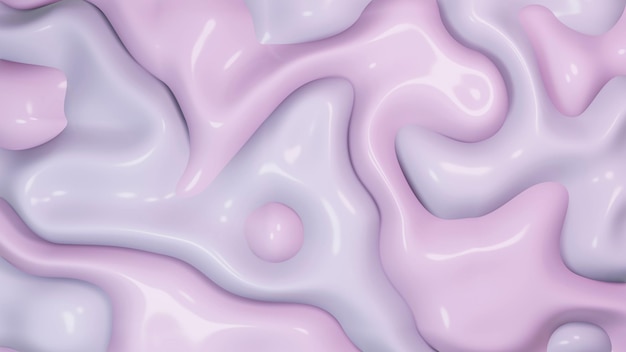 3Dレンダリングクリームヌード有機滑らかなベージュ色プラスチック抽象的な波の背景