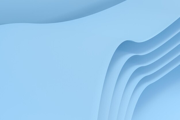 3D レンダリング カーブ ペーパー 背景色