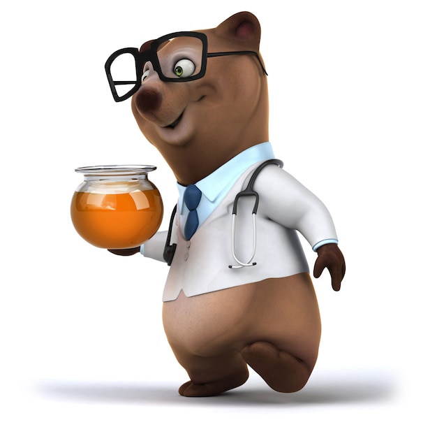 3D rendering of cute bear