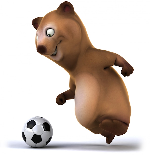 3D rendering of cute bear