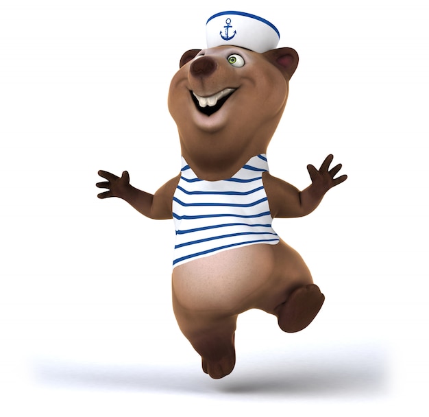 3D rendering of cute bear