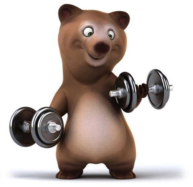 3D rendering of cute bear