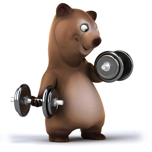 3D rendering of cute bear