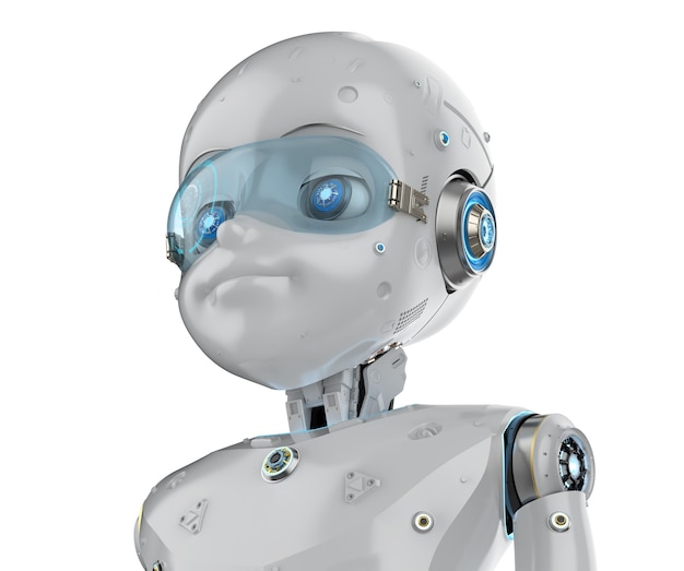 3d rendering cute robot or artificial intelligenceÂ robot with cartoon character