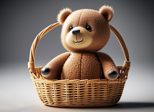 3d rendering of a cute toy bear