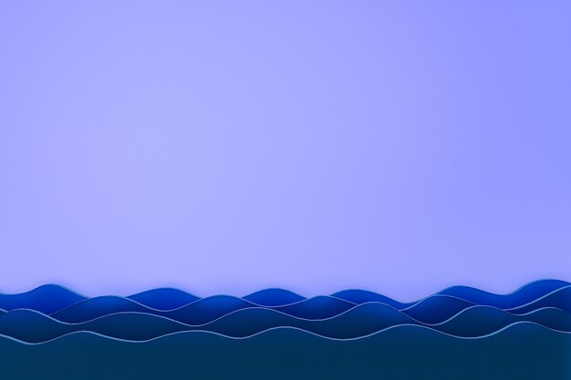 Photo 3d rendering of dark waves