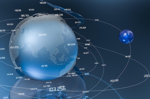 写真 3d レンダリング データと地球グラフィックス