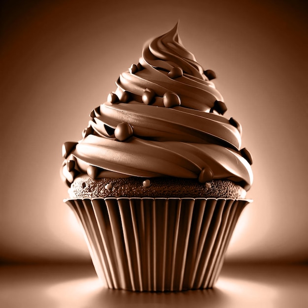 3d rendering of a delicious cupcake