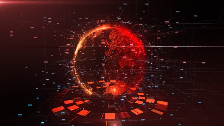 Photo 3d rendering of detailed virtual planet earth