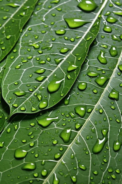 a 3D rendering of a dewdrop maze on a single leaf