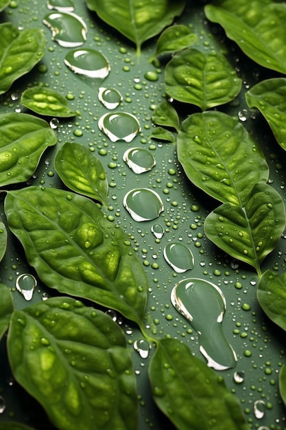 a 3D rendering of a dewdrop maze on a single leaf