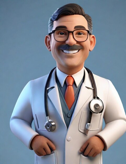 3d rendering of a doctor smiling