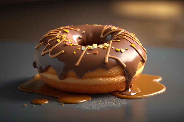 3d rendering of a donutfrosted sticky photography