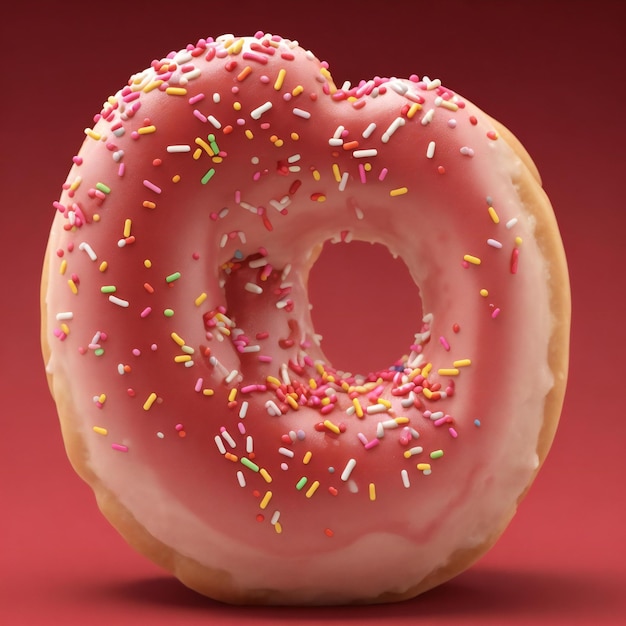 Foto rendering 3d di ciambelle con glassa e granelli