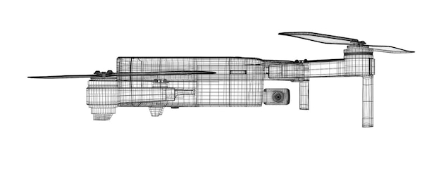 3D-rendering drone-model