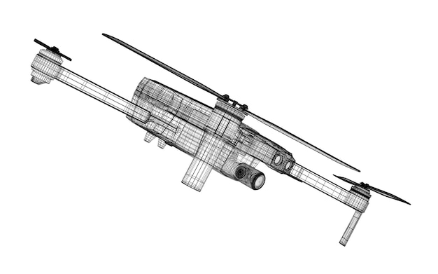 Foto 3d-rendering drone-model