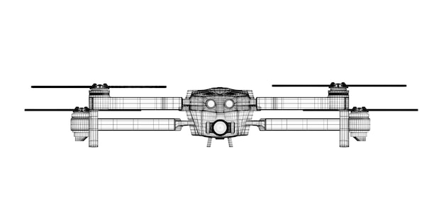 3D-rendering drone-model