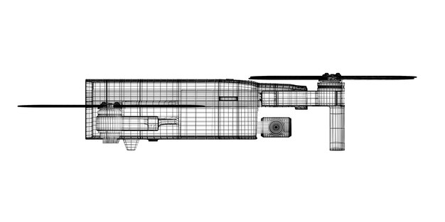 3D-rendering drone-model