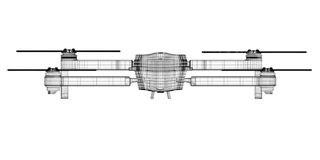 3D-rendering drone-model