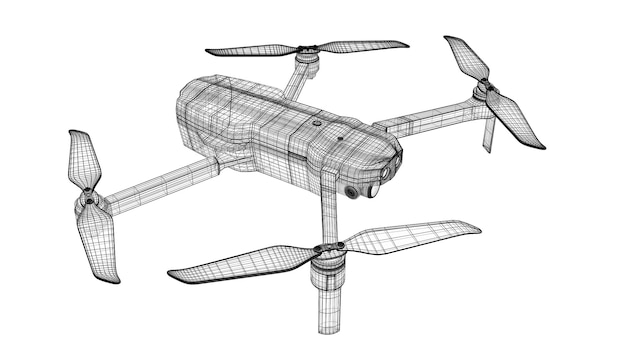 3D-rendering drone-model