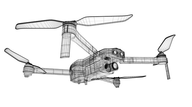 3D-rendering drone-model