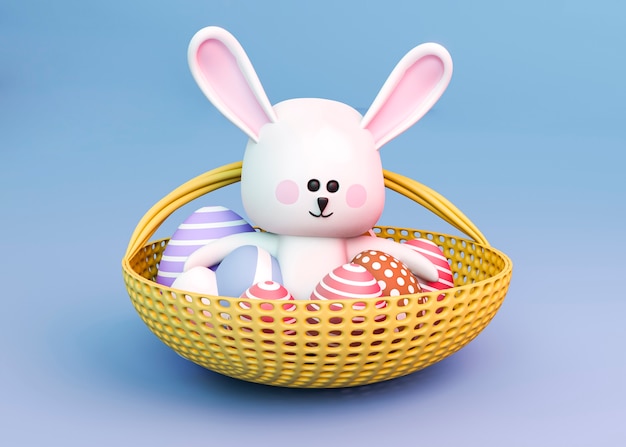 3d rendering of easter eggs