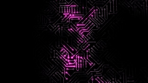 Photo 3d rendering of an electrical pulse passing through the circuits of a microcircuit