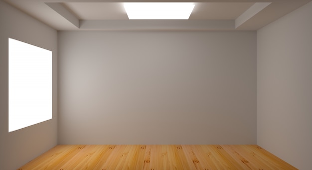 3D rendering of empty interior room