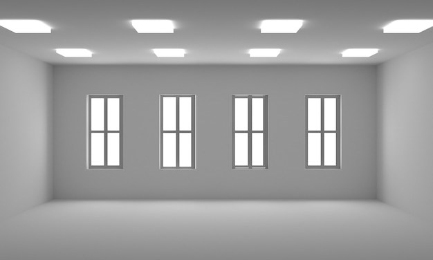 3D rendering of empty interior room