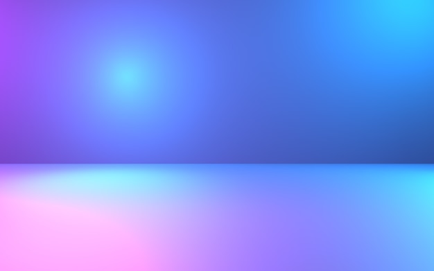 3d rendering of empty purple and blue abstract geometric background