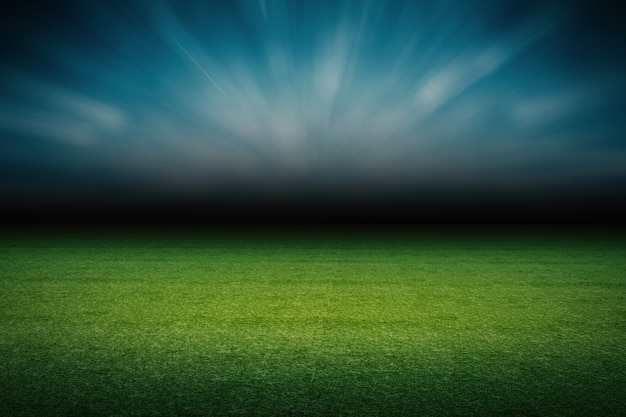 3d rendering empty soccer field at night