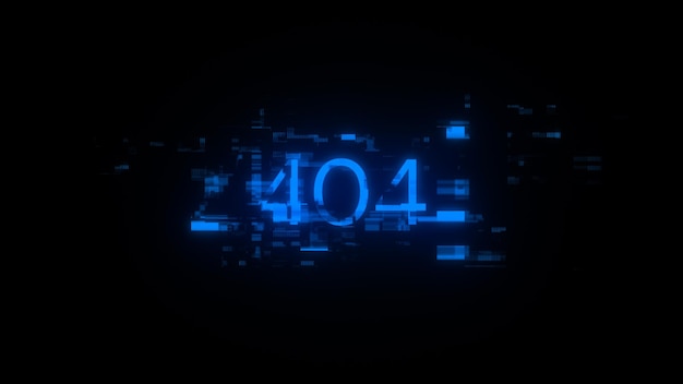 写真 3d レンダリング エラー 404 テキスト 画面エフェクト