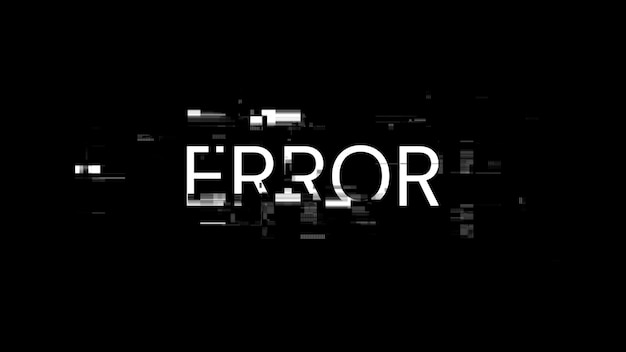 3D レンダリング エラーテキスト 画面エフェクト