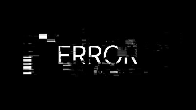 3D レンダリング エラーテキスト 画面エフェクト