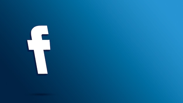 3D-rendering Facebook-logo