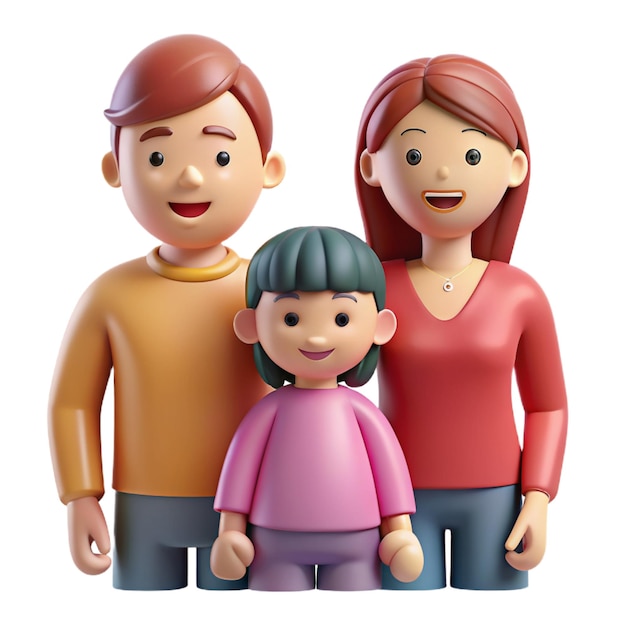  семейный поход 3D" Фото Семья 3d | Freepik