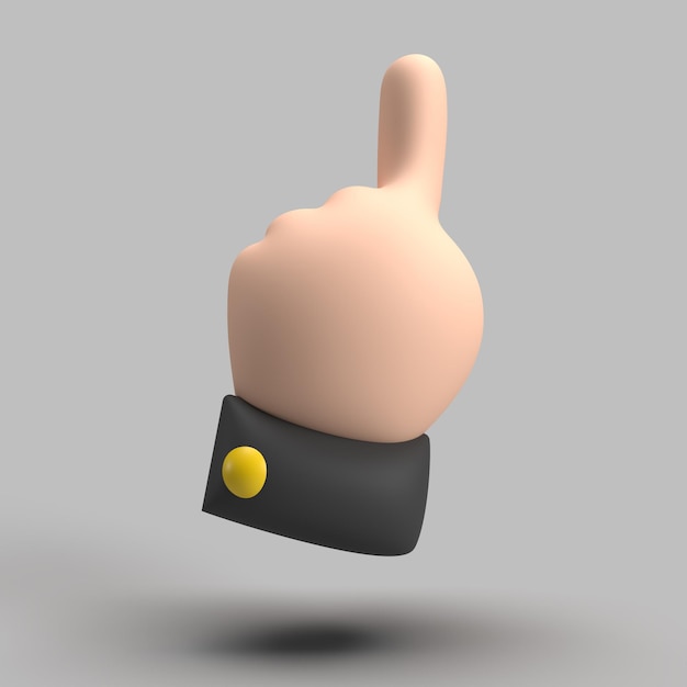 3d rendering of finger pointing