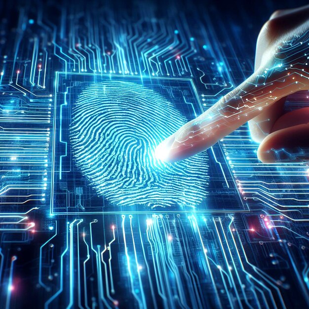 3D Rendering of Fingerprint Touch Scanner | Premium AI-generated image