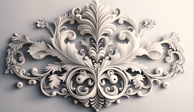 A 3d rendering of a floral design
