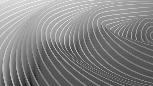 3D rendering fluctuations of abstract waves ripples in space