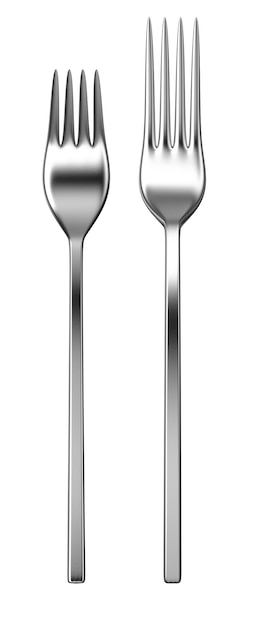 3d rendering of fork on white background