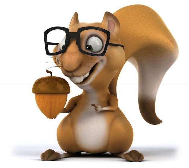 3D rendering of funny 3D rendering of funny squirrel